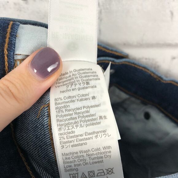 J Crew Factory 9" Mid Rise Skinny Jeans Button Fly Sz 24 NEW - Picture 7 of 10